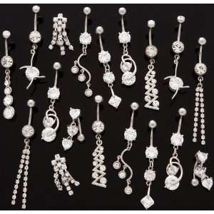  Lot of 12 Assorted Belly Dangles 