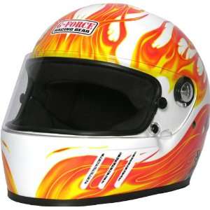 Force 3005LRGWH Pro Eliminator X White Large Full Face Racing Helmet 
