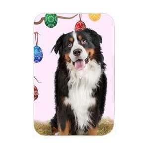 Bernese Mountain Dog Tempered Cutting Board Easter  