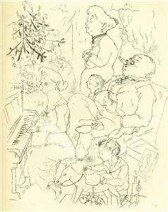 GEORGE GROSZ 1939 PRINT HELIGE NACHT DADA Christmas  