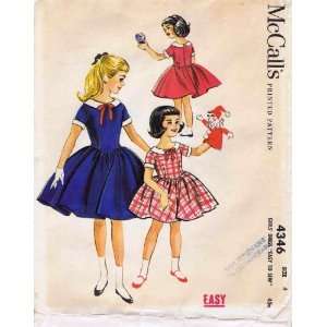   4346 Vintage Sewing Pattern Girls Dress Size 4 Arts, Crafts & Sewing