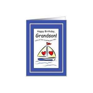  Grandson Birthday Sailboat Card Toys & Games
