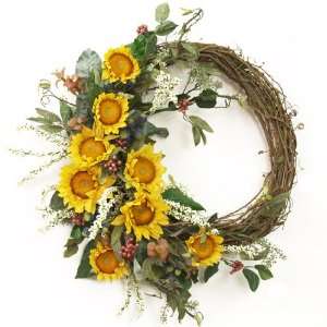  Sunflower Crescent Wreath WR4177 35