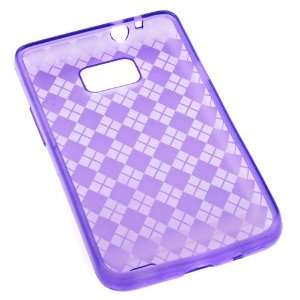  GTMax 8pcs   Purple Argyle Checker Soft Gel Skin Case 