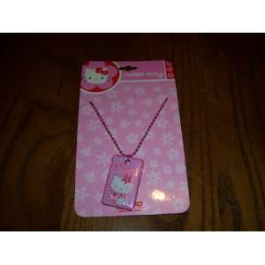  Sanrio Hello Kitty Pink Dog Tag Style Necklace Sports 