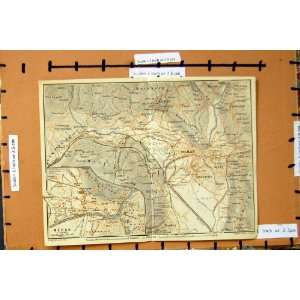   1913 MAP RIVIERA ITALY PLAN MERAN MARLING PARTSCHINS
