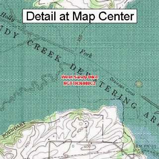 USGS Topographic Quadrangle Map   West Sandy Dike, Tennessee (Folded 