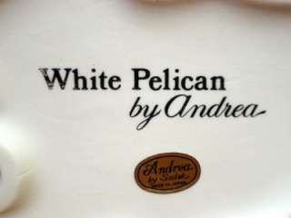 Andrea by Sadek White Pelican Porcelain Figurine Made In Japan  