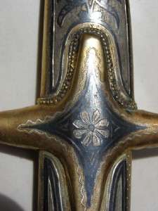   Cossack officers award solid silver&niello sabre Shashka sword  
