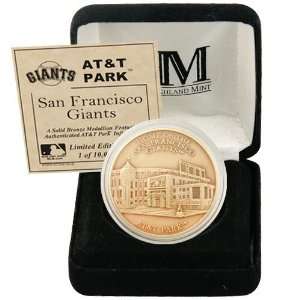 San Francisco Giants Solid Bronze Medallion Featuring Authentic AT&T 