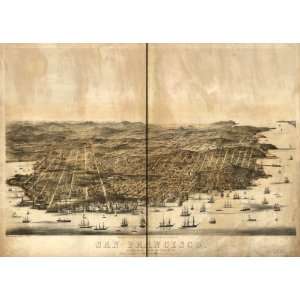  1864 map of San Francisco, CA