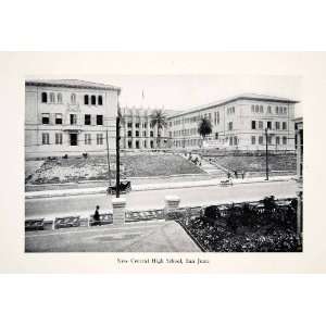  1926 Print New Central High School San Juan Puerto Rico 