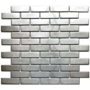  Large Brick Pattern Mosaic Stainless Steel Tile