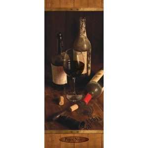 Pinot Noir Finest LAMINATED Print Alain Dancause 8x20  