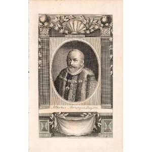  1721 Copper Engraving Portrait Albert V Duke Bavaria 