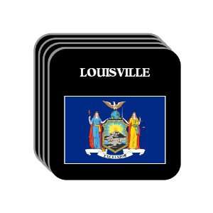  US State Flag   LOUISVILLE, New York (NY) Set of 4 Mini 