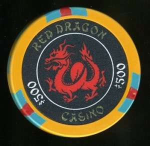 500 Rush Hour Movie Prop Red Dragon Casino Casino Chip  