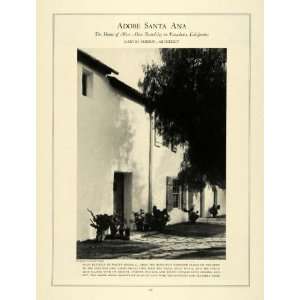  1927 Print Santa Ana Alice Beardsley Pasadena Home 