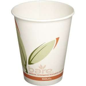 SOLO 378RC 8 Oz. Bare 10% Post Consumer Waste Hot Cup paper (1000 Pack 