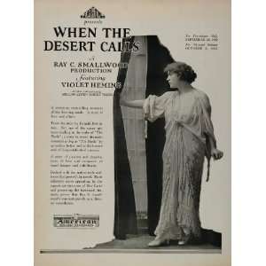  1922 Ad Silent Film When Desert Calls Woman He Loved 