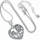 Brighton necklace Struck By Love two toned circular pendant with heart 