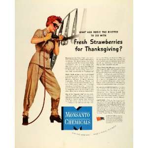  1943 Ad Monsanto Chemicals Santocel Deepfreeze Rosie 