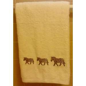 Northpoint Home Collection Zebra Embroidered Luxury Bath Towel (Color 