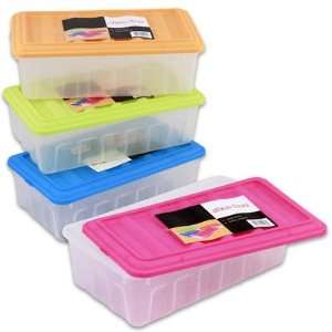 4pc Assorted Color Plastic Storage Box Grocery & Gourmet Food