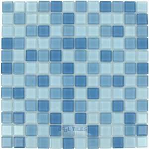   jubilee   12x12 glass mosaic in baby blue multi