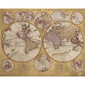  Vincenzo Coronelli   Antique Map   Globe Terrestre, 1690 