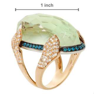 ROSATO Ring w 44.50ctw GH/VS Diamonds, Quartz & Topazes  