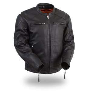  First Manufacturing Black Medium Mens Vented Jacket with 