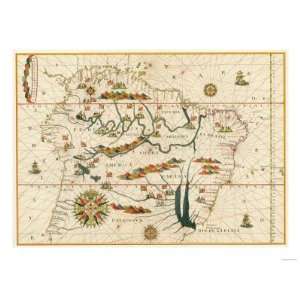  Map of South America from the Spanish Atlas Executed at 