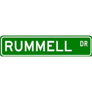  RUMMELL Street Sign ~ Personalized Family Lastname Sign 