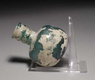 beautiful, quite large ancient Late Roman/Islamic glass bottle 