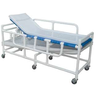 MJM PVC 910 Medical Shower Gurney Rolling Shower Bed  