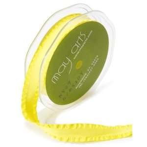   Ribbon, Yellow Faux Suede with Ruffled Edge Arts, Crafts & Sewing