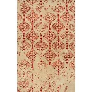   Ivory Red Transitional 3 3 x 5 3 Rug (BAN 3316)
