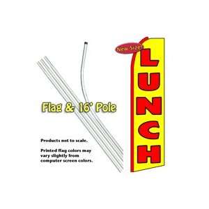  Lunch (Red/Yellow) Feather Banner Flag Kit (Flag & Pole 