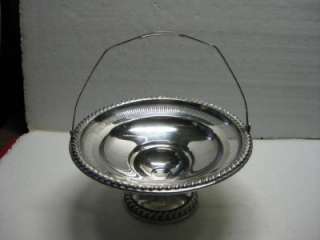 VINTAGE ROGERS WEIGHTED STERLING SILVER HANDLED PIERCED COMPOTE DISH 