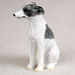  Whippet Miniature Dog Figurine   Gray & White