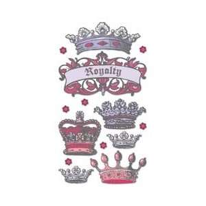    Mixed Media Dimensional Stickers Royalty Crowns