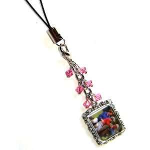   Crystal Cell Phone Charm with Photo Frame Arts, Crafts & Sewing
