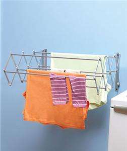 NEW Rust Proof Metal Expandable Wall Mount Indoor Laundry Drying Rack 
