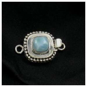   AAA STERLING LARIMAR CUSHION CLASP 2 ROW DOT DESIGN~ 