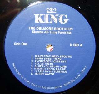 Songs By The Delmore Brothers, Country Music, King 589  