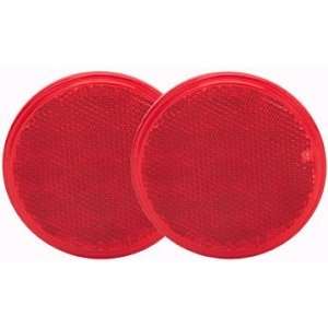  Road Shock Red Round Stick On Reflectors, 2 Pack Sports 