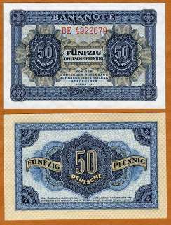 Germany Democratic Rep. 50 pfennig, 1948 P 8 UNC Scarce  