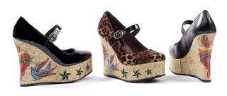 Cork Wedge Pump W/ Tattoo Embroidery Penthouse  