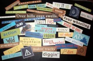 description 4wd off roading phrase embellishments package of 46 
